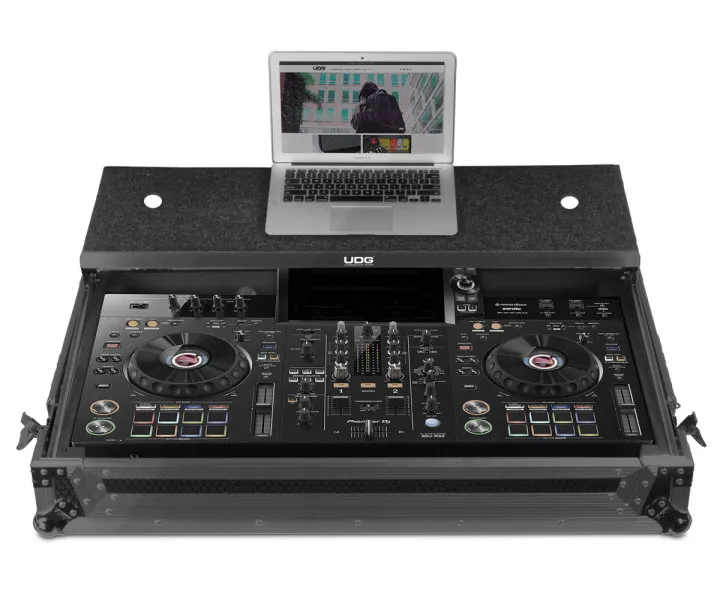 UDG Ultimate Flight Case Pioneer DJ XDJ-RX3 Black Plus (Laptop Shelf + Wheels)