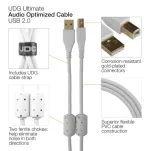 UDG Ultimate Audio Cable USB 2.0 A-B White Angled 3m - 4
