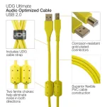 UDG Ultimate Audio Cable USB 2.0 A-B Yellow Angled 3m - 4