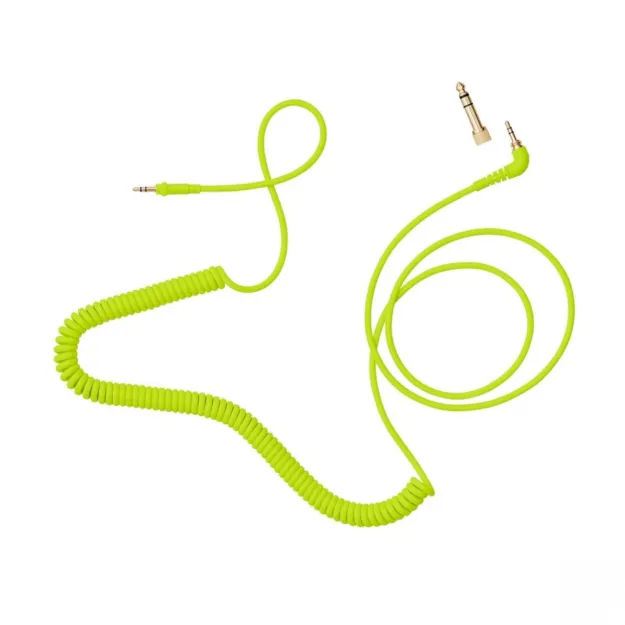 AIAIAI TMA-2 C18 kabel spiralny Neon Yellow w/adapter 1,5m/4mm